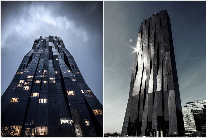 Несмотря на то, что DC Tower является самым заметным зданием Вены, положительные эмоции он не вызывает (Австрия). | Фото: twitter.com/ knowyourmeme.com.