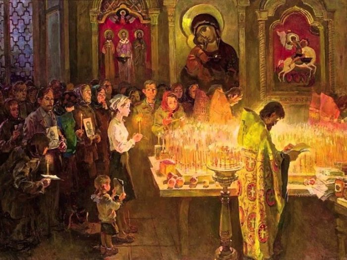 Золото, благовония и хор помогали превратить храм в уголок рая на земле. |Фото: hristos-voskrese.ru.