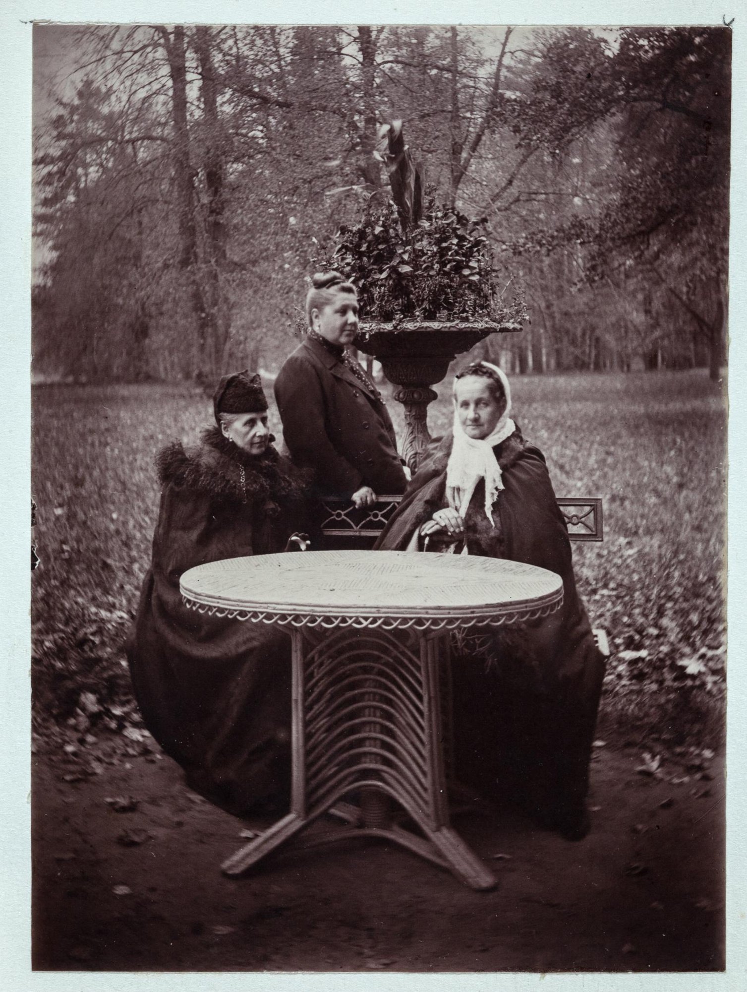 1895. Суханово. Светлейшая княгиня Ольга Петровна Волконская (1845-1919), урожденная Клейнмихель, с родственницами