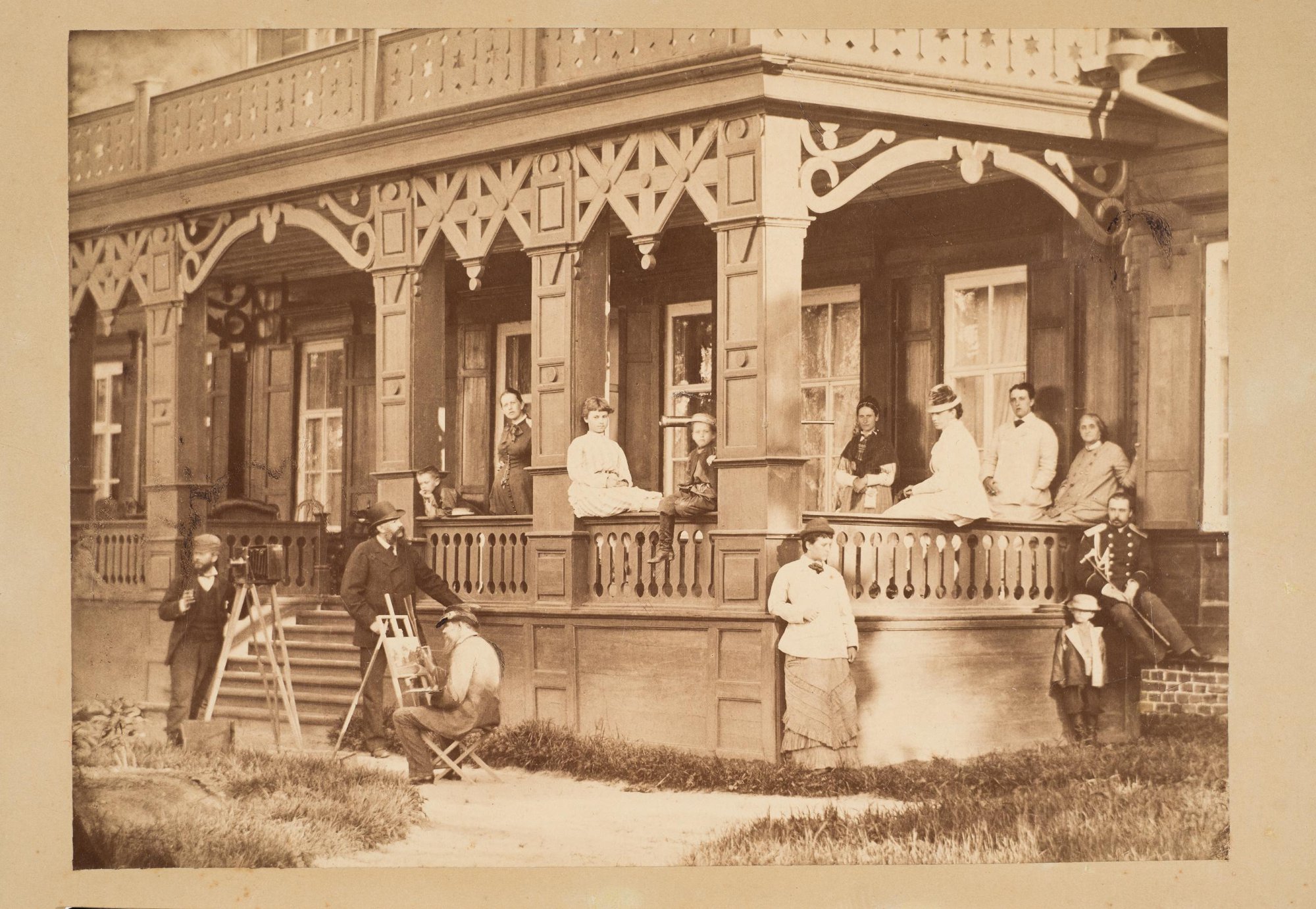 1880-е. Семья графа С.Д. Шереметева в неизвестной усадьбе
