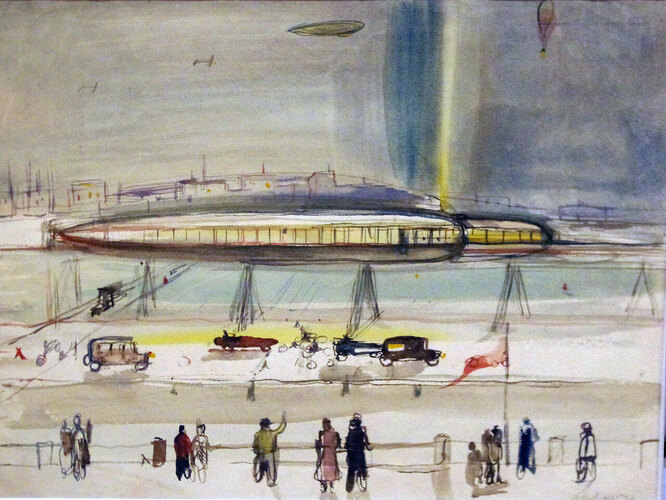 "Аэропоезд С.С. Вальднера", Александр Лабас