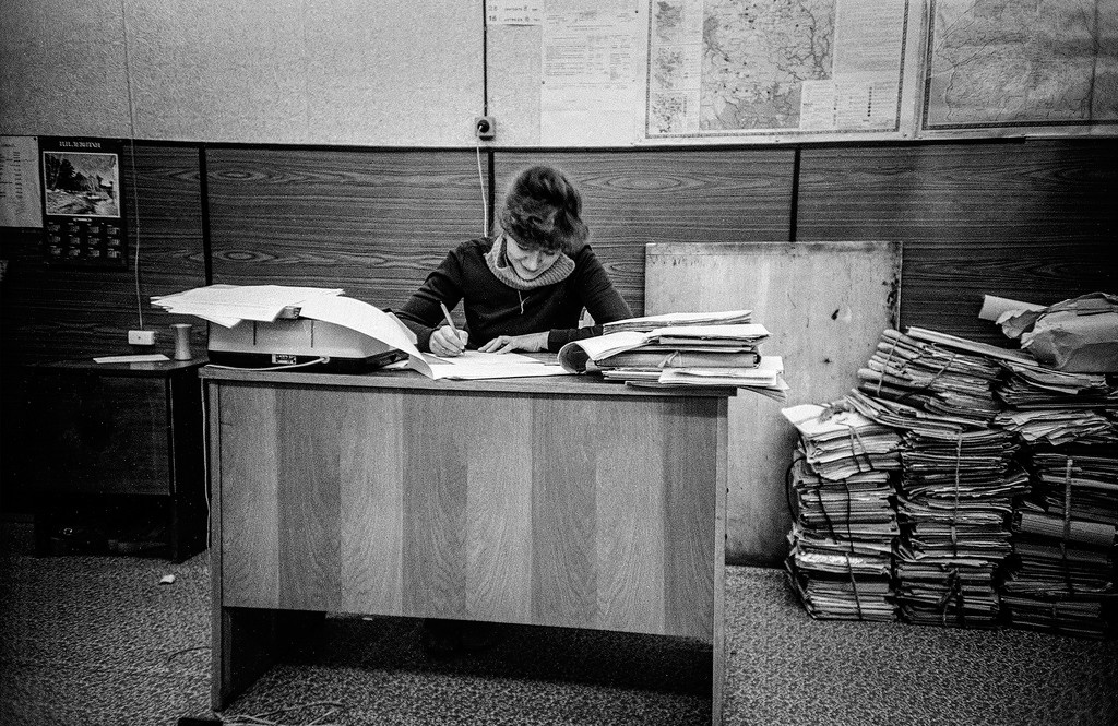 Инженер за работой, 1982.
