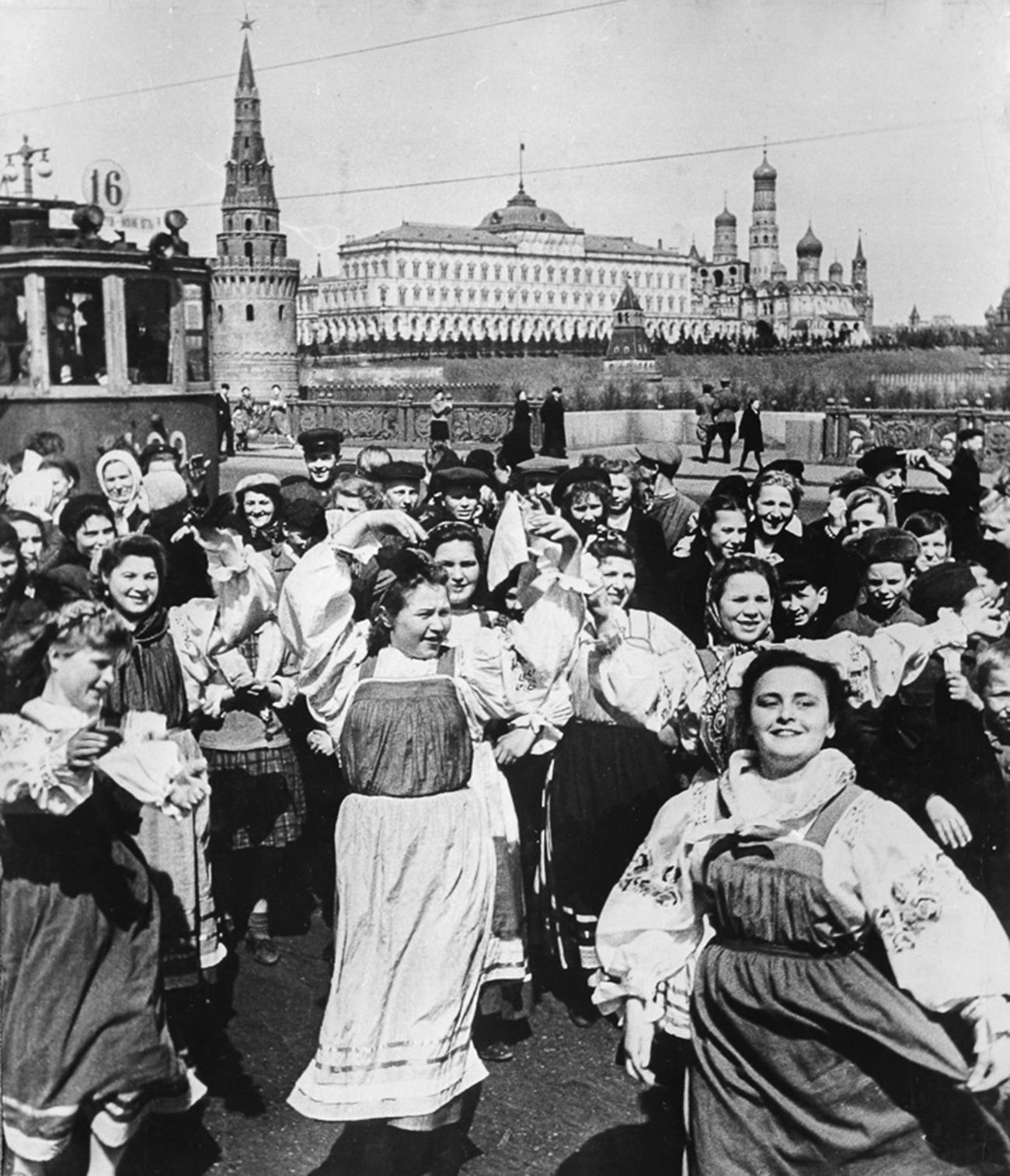 Празднование Дня Победы в Москве.