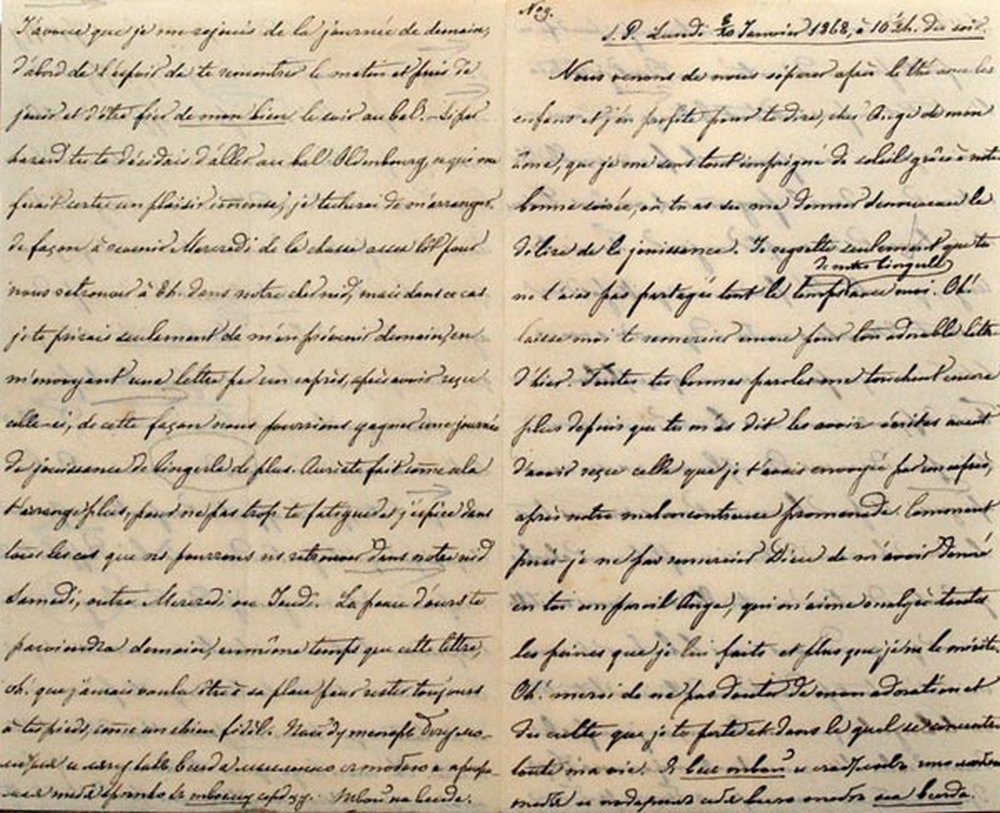 Письмо императора княжне Екатерине Долгоруковой. 1868 год.