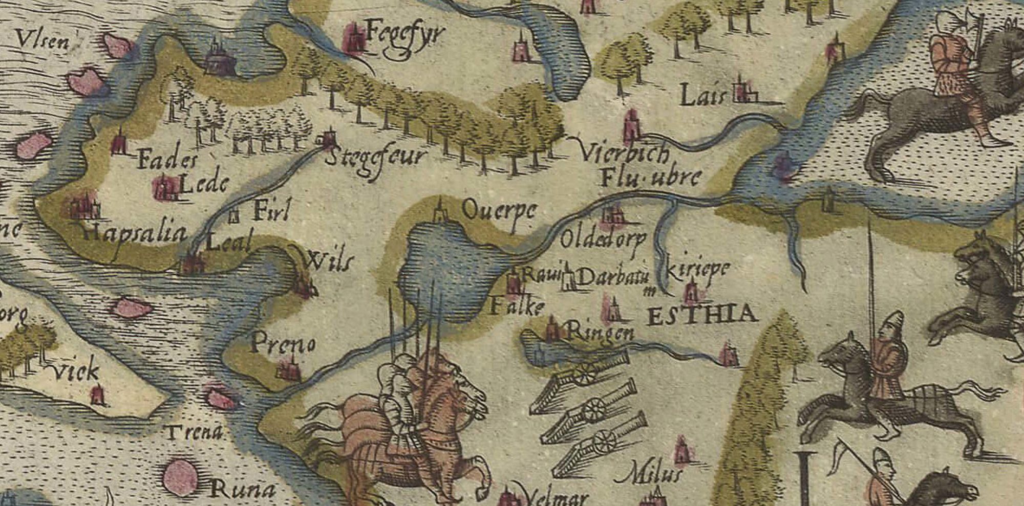 Рис. 01. Фрагмент Карты Скандинавии 1539 г. Олафа Магнуса